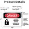Signmission Lockout Switches Before Working On Equipment Danger Sign, Vinyl Decal, 10in W x 7in L, 2PK OS-2PACK-DS-D-710-L-1435 - alternate 2